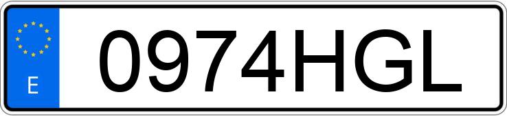 Numer rejestracyjny 0974HGL posiada OPEL ASTRA