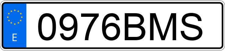 Numer rejestracyjny 0976BMS posiada BMW SERIE 3