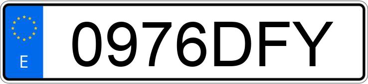Numer rejestracyjny 0976DFY posiada VOLVO S40