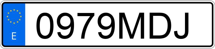 Numer rejestracyjny 0979MDJ posiada RENAULT TRAFIC