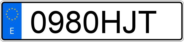 Numer rejestracyjny 0980HJT posiada PEUGEOT PARTNER Numer rejestracyjny 0980HJT posiada PEUGEOT PARTNER