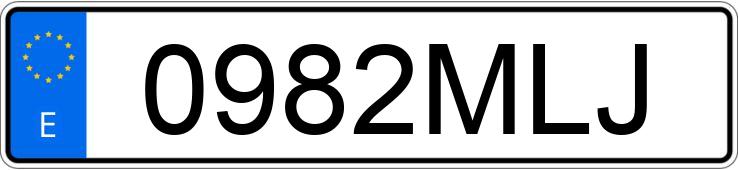 Numer rejestracyjny 0982MLJ posiada MERCEDES E (238)