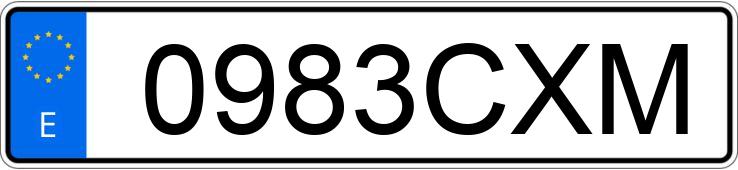Numer rejestracyjny 0983CXM posiada VOLVO S40