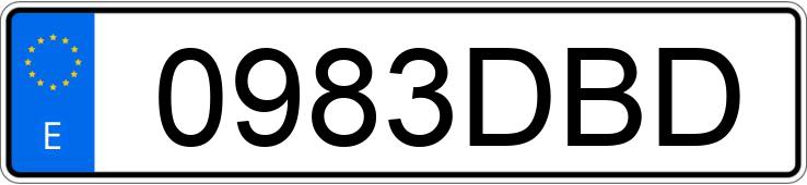 Numer rejestracyjny 0983DBD posiada MERCEDES SLK (170-171)