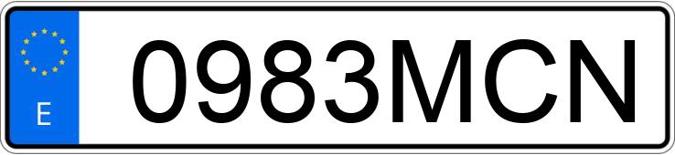 Le numéro d’enregistrement 0983MCN a AUDI Q4 Le numéro d’enregistrement 0983MCN a AUDI Q4