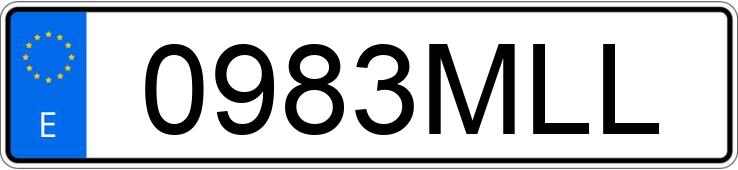 Numer rejestracyjny 0983MLL posiada VOLKSWAGEN GOLF Numer rejestracyjny 0983MLL posiada VOLKSWAGEN GOLF