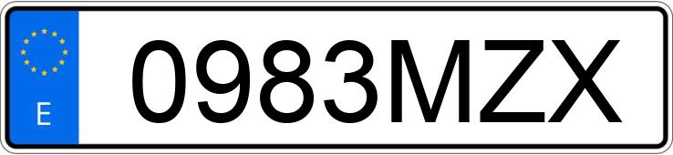 Numer rejestracyjny 0983MZX posiada BMW X2