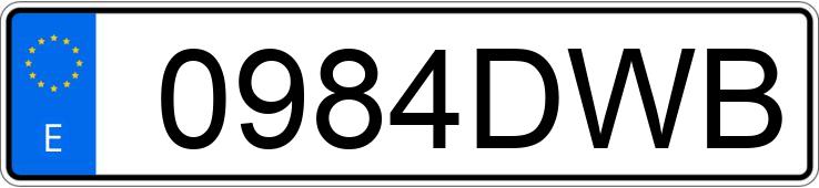 Numer rejestracyjny 0984DWB posiada VOLKSWAGEN PASSAT Numer rejestracyjny 0984DWB posiada VOLKSWAGEN PASSAT