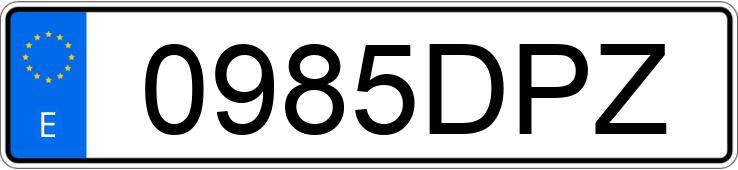 Numer rejestracyjny 0985DPZ posiada FORD FOCUS C-MAX