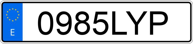 Numer rejestracyjny 0985LYP posiada BMW SERIE 1