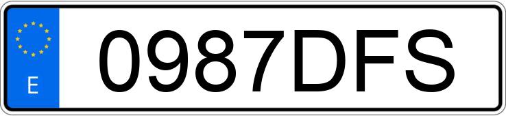 Numer rejestracyjny 0987DFS posiada PEUGEOT 307