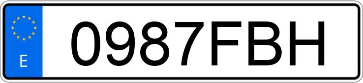 Numer rejestracyjny 0987FBH posiada RENAULT MEGANE