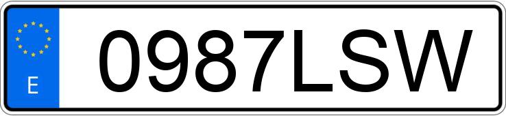 Numer rejestracyjny 0987LSW posiada BMW X3