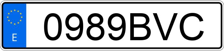 Numer rejestracyjny 0989BVC posiada TOYOTA SUPRA