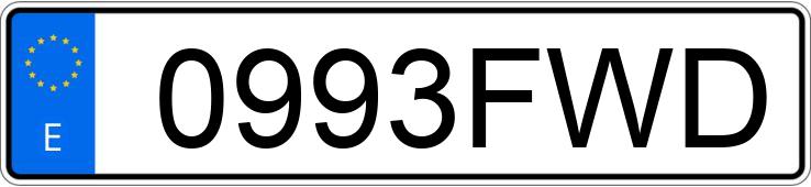 Numer rejestracyjny 0993FWD posiada PEUGEOT SATELIS