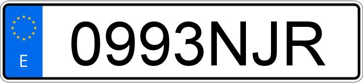 Numer rejestracyjny 0993NJR posiada RENAULT GRAND KANGOO