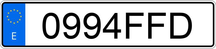 Numer rejestracyjny 0994FFD posiada FIAT PANDA Numer rejestracyjny 0994FFD posiada FIAT PANDA
