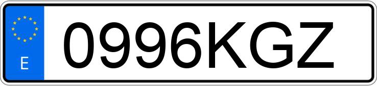 Numer rejestracyjny 0996KGZ posiada KIA OPTIMA