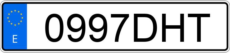 Numer rejestracyjny 0997DHT posiada CITROEN C5