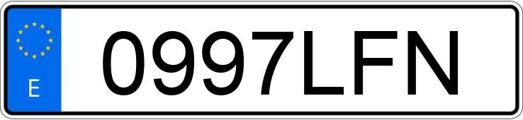 Numer rejestracyjny 0997LFN posiada RENAULT GRAND KANGOO