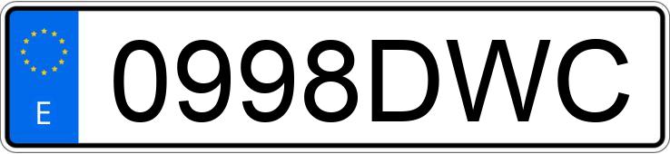 Numer rejestracyjny 0998DWC posiada PEUGEOT 407