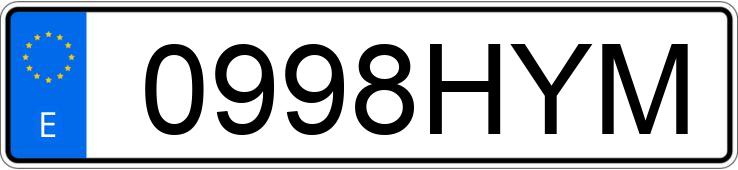 Numer rejestracyjny 0998HYM posiada OPEL CORSA