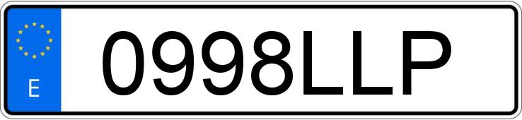 Numer rejestracyjny 0998LLP posiada BMW SERIE 3