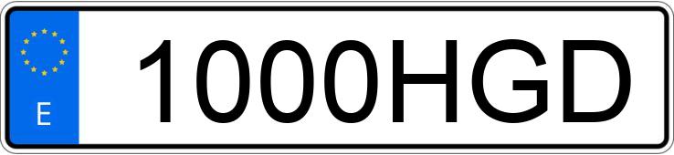 Le numéro d’enregistrement 1000HGD a SEAT LEON