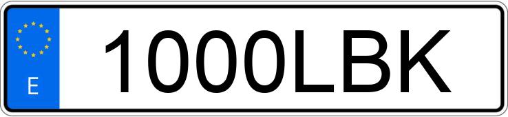 Numer rejestracyjny 1000LBK posiada RENAULT KADJAR