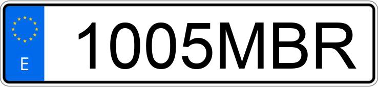 Numer rejestracyjny 1005MBR posiada TOYOTA AYGO