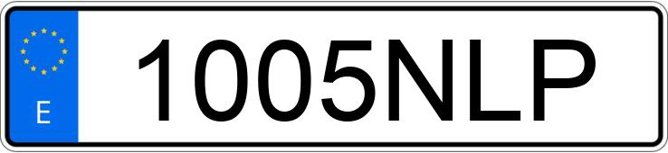 Numer rejestracyjny 1005NLP posiada MG ZS