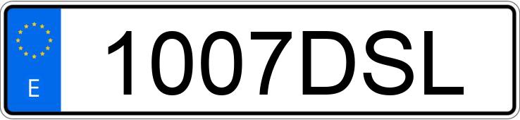 Numer rejestracyjny 1007DSL posiada PEUGEOT PARTNER Numer rejestracyjny 1007DSL posiada PEUGEOT PARTNER