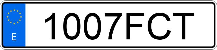 Numer rejestracyjny 1007FCT posiada SEAT IBIZA