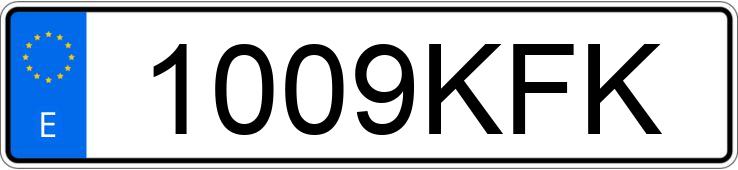 Numer rejestracyjny 1009KFK posiada DACIA LOGAN