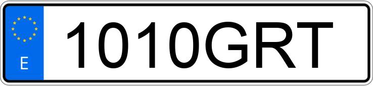 Numer rejestracyjny 1010GRT posiada PEUGEOT 5008