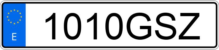 Numer rejestracyjny 1010GSZ posiada KIA PICANTO