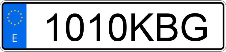 Numer rejestracyjny 1010KBG posiada PEUGEOT EXPERT