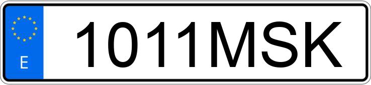 Numer rejestracyjny 1011MSK posiada SMART #3