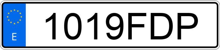 Numer rejestracyjny 1019FDP posiada PEUGEOT 206