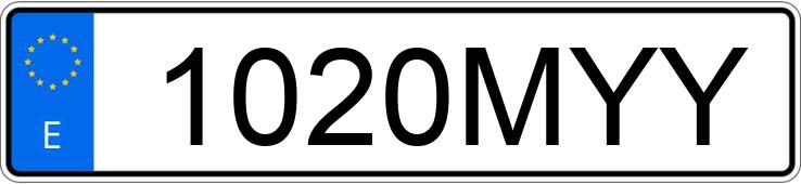 Numer rejestracyjny 1020MYY posiada KYMCO SUPER DINK