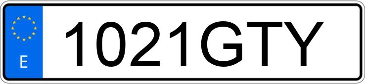 Numer rejestracyjny 1021GTY posiada PEUGEOT PARTNER