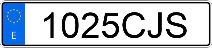 Numer rejestracyjny 1025CJS posiada OPEL VECTRA