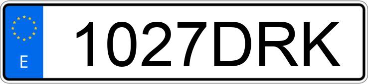 Numer rejestracyjny 1027DRK posiada MERCEDES C (203)
