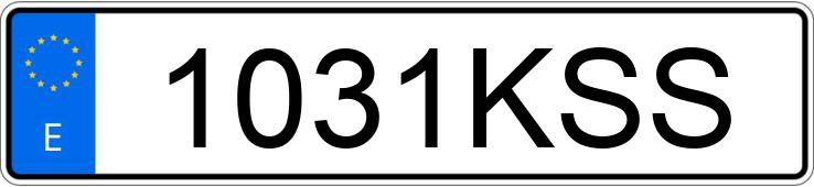 Numer rejestracyjny 1031KSS posiada RENAULT TRAFIC
