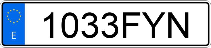 Numer rejestracyjny 1033FYN posiada PEUGEOT 207