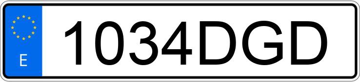 Numer rejestracyjny 1034DGD posiada TOYOTA RAV4