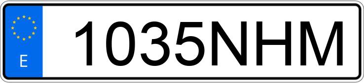 Numer rejestracyjny 1035NHM posiada LEXUS UX 300 H