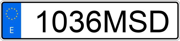 Numer rejestracyjny 1036MSD posiada BMW SERIE 5