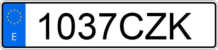 Numer rejestracyjny 1037CZK posiada SEAT IBIZA Numer rejestracyjny 1037CZK posiada SEAT IBIZA