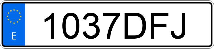 Die Registrierungsnummer 1037DFJ hat FIAT ULYSSE